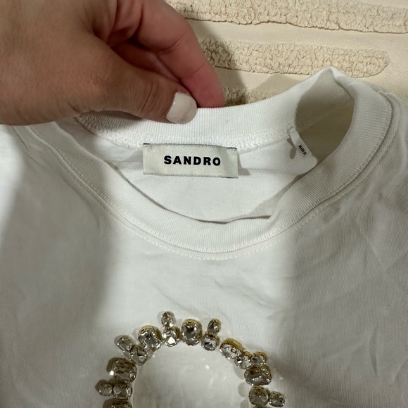 Sandro embellished crystal crop top - Picture 2 of 4